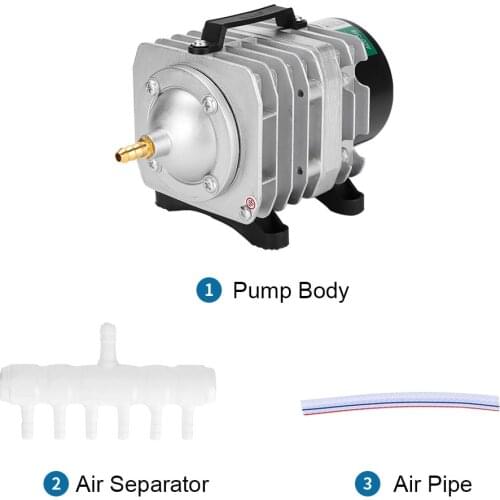 AOC Electromagnetic Air Compressor Fish Tank Oxygen Air Pump Hydroponics 6 Way Air Aerator Pump Accessories 20W 30W 35W 45W