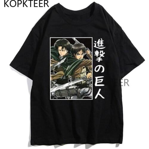 Attack on Titan Anime T Shirt Men Women T-shirt Tops Kawaii Anime Manga Cartoon Harajuku Streetwear Summer Tee Shirt Clothes