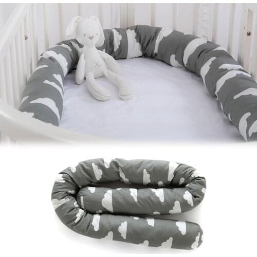 Cotton Crib Bumper Creative Clouds Plush Pillows Crib Bumper Pads Baby Crib Liner Print Pillows Bed Children Cradle Newborn