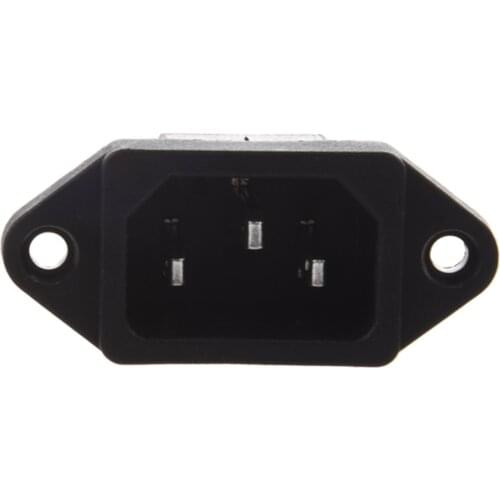 IEC 320 C14 Male Plug 3 Pins PCB Panel Power Inlet Socket Connector