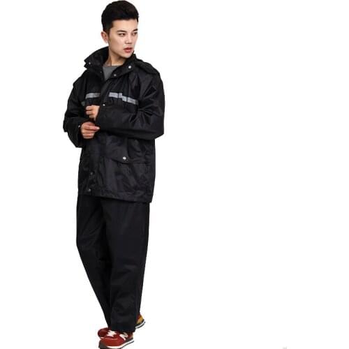 Outdoor Fishing Riding Hiking PVC Waterproof Jacket Pants Sets Raincoat Adult Impermeable Double Layer Thicken Motorcycle Poncho