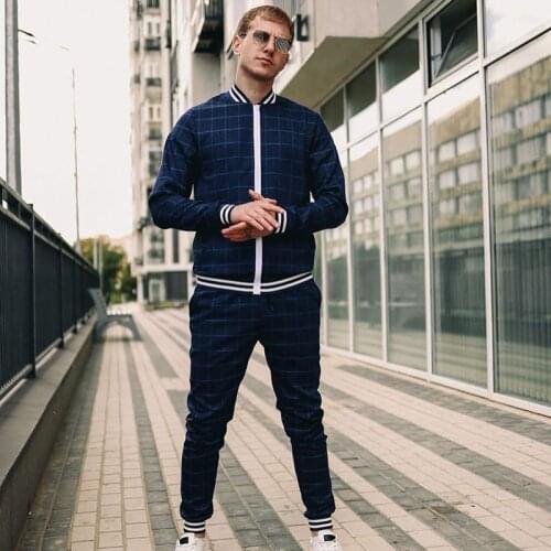 2021 New Mens Autumn Gentlemen Tracksuit Set Male Sweatshirt Sweatpants Multi-pocket Fashion Trousers High Street Jackets Sets