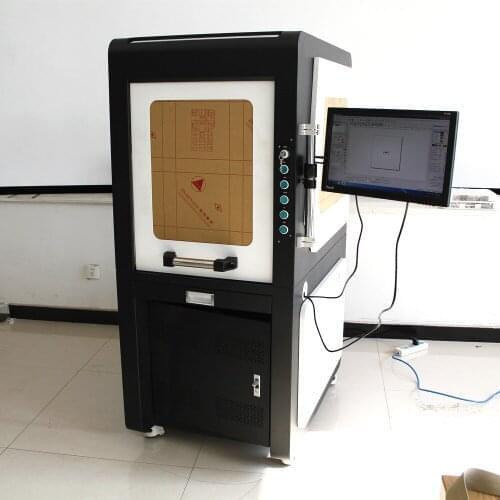 Closed Type Mini Marking Metal Laser Engraving Machine 50w 100w Raycus Fiber Laser Marker Laser Engraver For Small Business