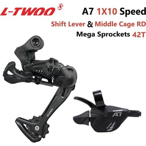 LTWOO A7 1x10 Groupset Trigger Shifter Lever+Rear Derailleur for MTB Bike 10-Speed Cassette Sprockets 42T 46T 50T LTWOO Groupset