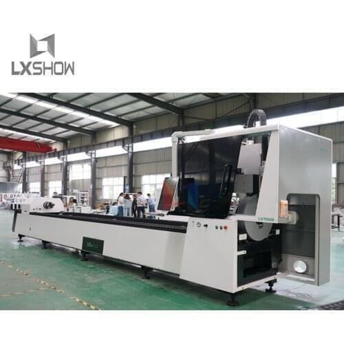 Metal round square pipe tube fiber laser cutting machine for machinery construction and other industries
