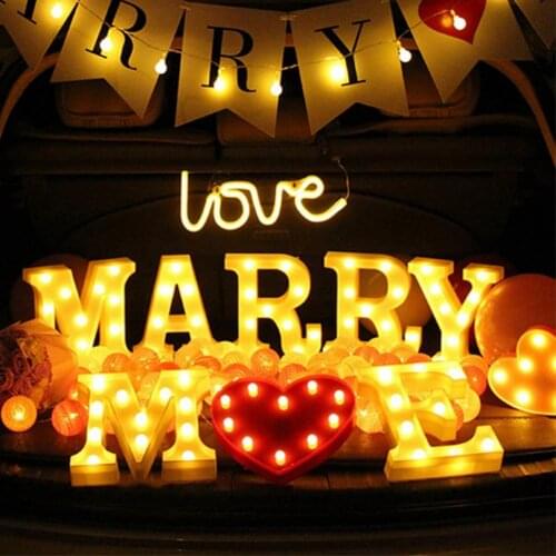 Multipurpose LED Letter Light Sign Good Gift Choice for Fireplace Fashion Portable for Wedding Birthday for Wall Decoration