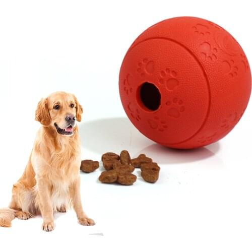 Soft Dog Food Leaking Ball Pet Snack Feeding Toy Food Leakage Food Control Interactive Dispensing Rubber Ball Chew Toys