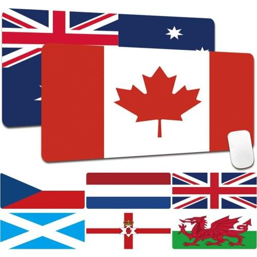 Mouse Pad PU Leather Laptop Pad Antifouling Waterproof Desk Mat Big Mousepad National Flag Pattern Office Computer Desk Mat