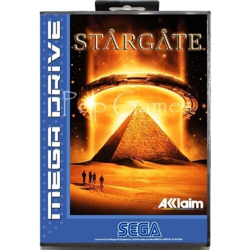 Stargate EU Sticker with Box for 16 bit Sega MD Game Card for Mega Drive for Genesis Video Console