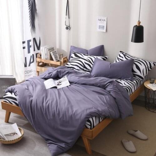 Pure Color AB Side Bedding Sets Bedlinen Twin Full Cover Bedsheet Pillowcase Bedding 4pcs Bed Linen King Comforter Set