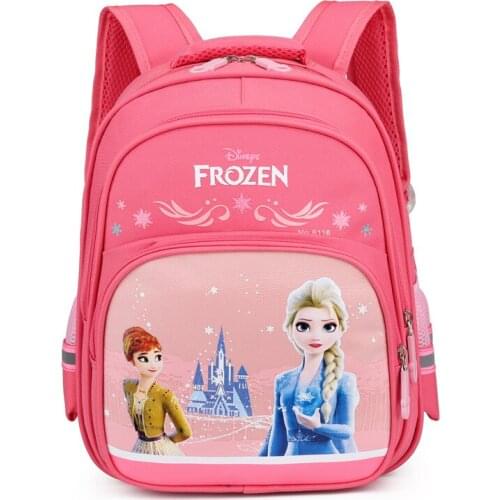 Genuine Disney New Frozen Backpack Kindergarten Student Cartoons School Bag Kids Girls Kawaii Princess Reduce The Burden Bags