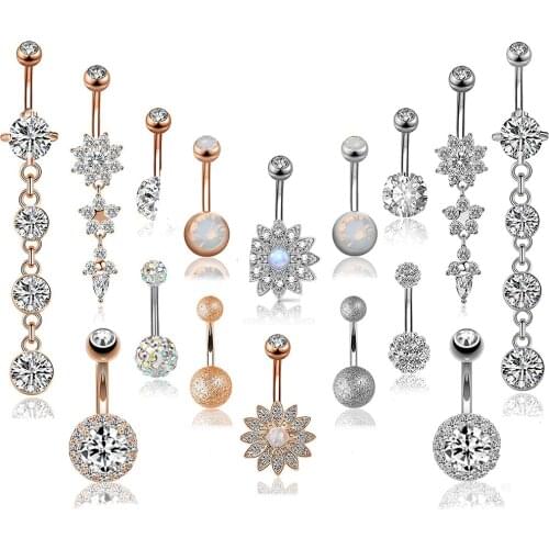Sexy Dangle Navel Piercings Stainless Steel Belly Button Piercing Earrings Belly Bar Body Jewelry