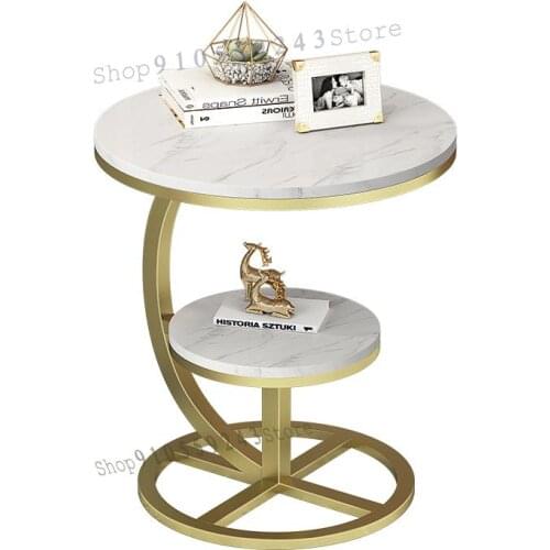 Nordic Light Luxury Sofa Side Table Corner Table Living Room Mini Round Table Small Coffee Table Simple Modern Creative Side Cab