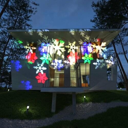 New sale Patterns Christmas LED Snowflake Projector Light Laser Projection Outdoor Disco Light Home Garden Party Decor