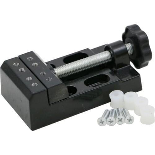 DIY Hand Tools Black Jaw Bench Clamp Mini Drill Press Vice Micro Clip Flat Vise 105 X 55 X 35mm Wood Turning Machine Accessory