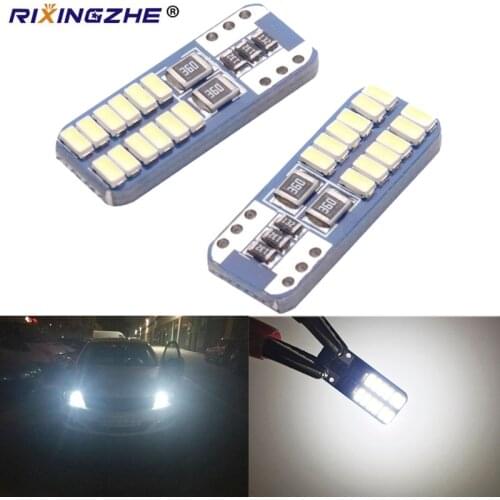 RXZ 2pcs T10 LED w5w led 194 led 3014 24SMD led T10 For Car Parking Lights Clearance Bulbs Interior Dome plate Lights 12V CANBUS