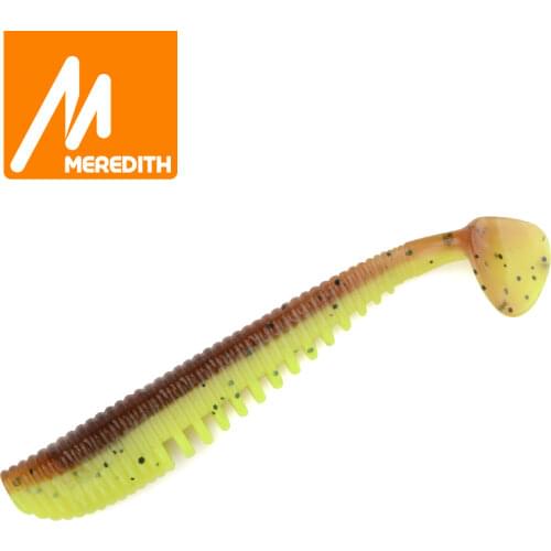 MEREDITH Awaruna Fishing Lures 8cm 10pcs 3.2g Wobblers Artificial Soft Lures Shad Carp Silicone Fishing Soft Baits Tackle