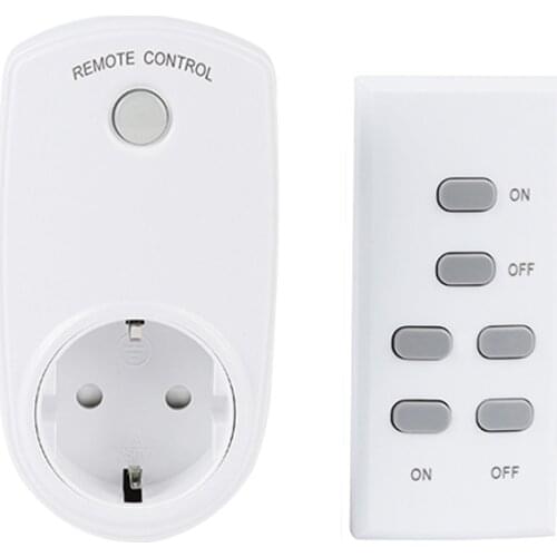 ESPLENTY Smart Plug Remote Control Wireless Socket EU Standard (1 Socket+1 Remote)