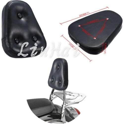 Universal Triangle Backrest Pad Sissy Bar Cushion Fit For Honda Harley Yamaha Suzuki Kawasaki