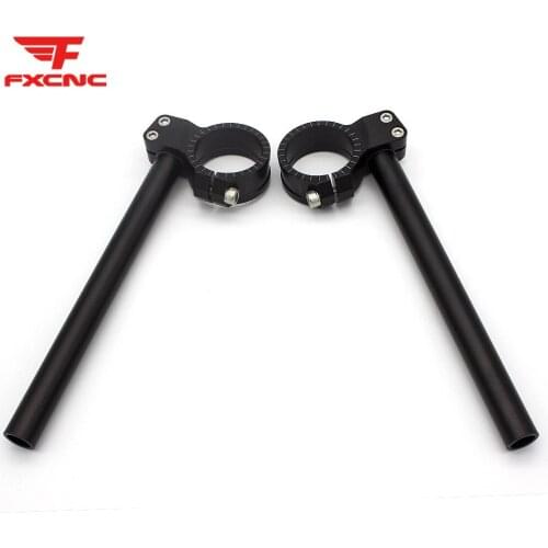 Universal 7/8"22mm Handlebar CNC Motorcycle scale HandleBar Clip On Ons Fork Handle Bars Clip ons 50mm 51mm Motorbike Accessorie