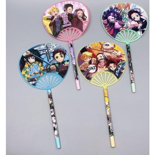 4pcs Set Demon Slayer Kimetsu No Yaiba Pen Anime Kamado Tanjirou Cute Fan Cartoons Gel Ink Neutral Pen Office Stationery Gift