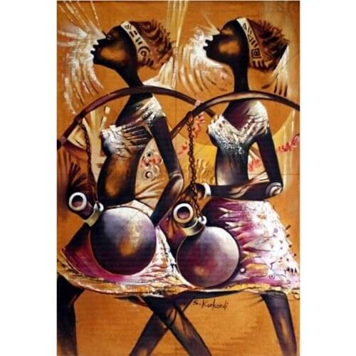 5d diy diamond painting African girl mosaic needlework home decor embroidery picture by number cross stitch Handcraft WG1341