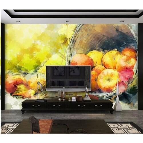 Bacal New 8D Large Mural Block 3d fruit Wallpaper Mural Wall Photo Mural Oil painting mural Sofa Background Wallcovering Decor