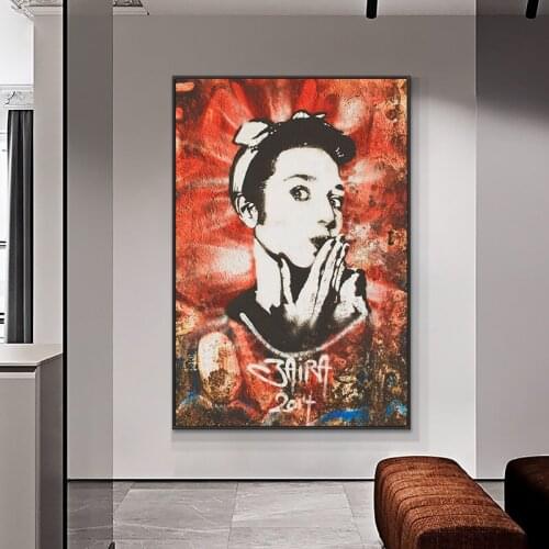 Graffiti Pop Street Art Portrait Poster On Canvas Painting Print Abstract Wall Picture For Living Room Home Decoration