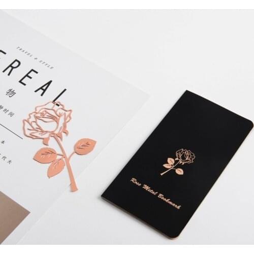 Rose Shaped Classical Creative Stainless Steel Bookmark Greeting Card Romantic Gift