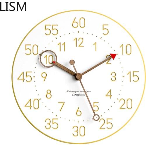 Round Wall Clock Quartz Silent Retro Vintage Large Wall Clock Living Room Modern Design Clocks Wall Home Decor Living Room