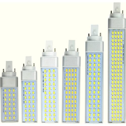 10W 12W 15W 18W 20W 25W E27 G24 G23 LED Corn Bulb Lamp Light SMD 5730/5630 Spotlight 180 Degree AC85-265V Horizontal Plug Light