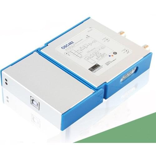 2 Channel OSC482 PC Virtual Digital Handheld Oscilloscope 20Mhz Bandwidth 50MSps sampling data with probe USB cable