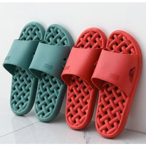 Bathroom Mens Slippers Summer Indoor Household Non-slip Leaky Soft Platform Shoes Bathing Home Furnishing Couple Sandals Women