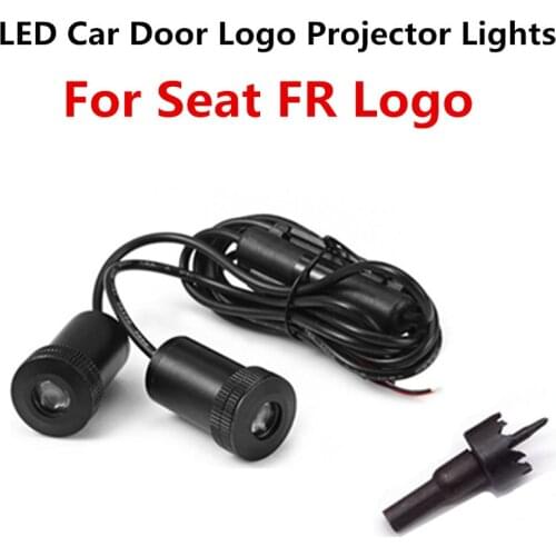 2x Led Car Door Light Car Door Logo Laser Projector Light Ghost Shadow Light For Seat Ateca Leon 1 MK3 Ibiza 6J Arona FR 2020