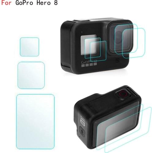Tempered Glass Screen Protector For GoPro Hero 8 Black Sport Camera Screen Protector Film Camera for Gopro8 Camera Accessories