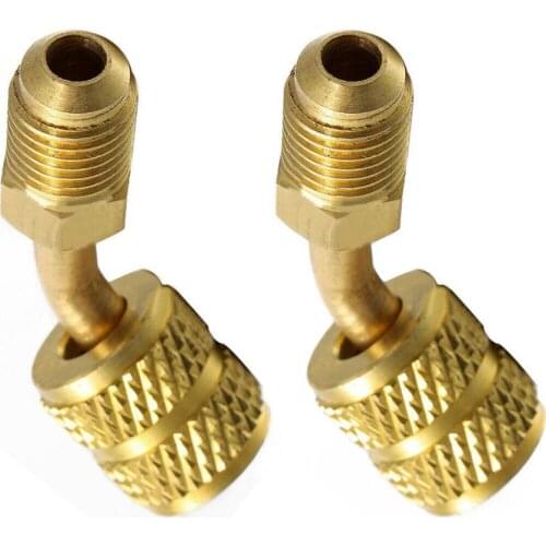 1pcs R410A Refrigeration Tool Air Conditioning Safety Valve Adapter 1/4" 5/16" Inch Male/Famale Thread Charging Hose Valves