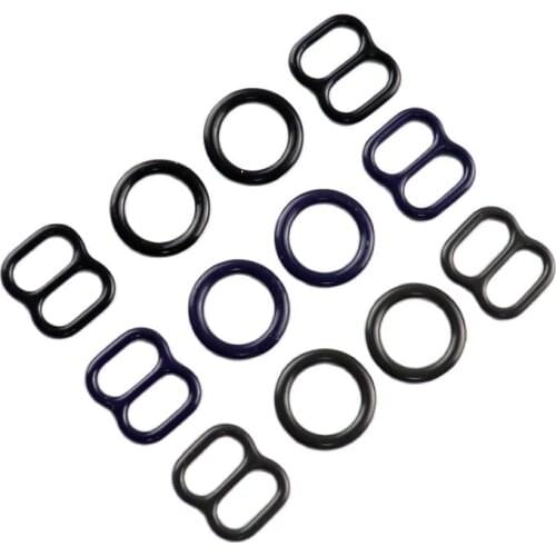 10 set Underwear adjustment buckle 6mm ring hooks O ring 8 slider strap buckles Button for Underwear Sexy Clothes accessories