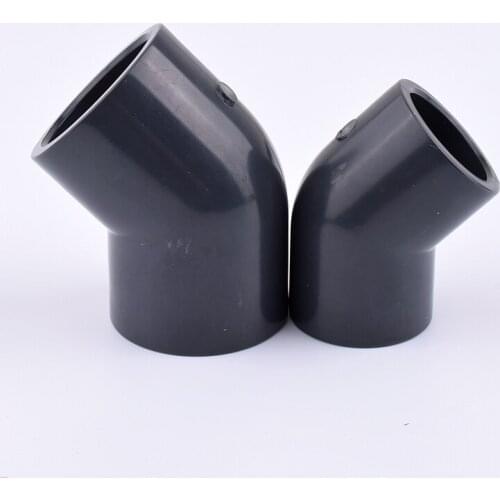 2~10Pcs 20-63mm Hi-Quality PVC Pipe 45° Equal Elbow Female Thread Connector Garden Irrigation Industry Connector Aquarium Adapte