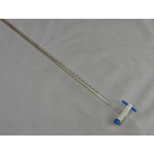 2 pcs 50ml PTFE core Acid burette quality A grade glass instrument teaching equipment