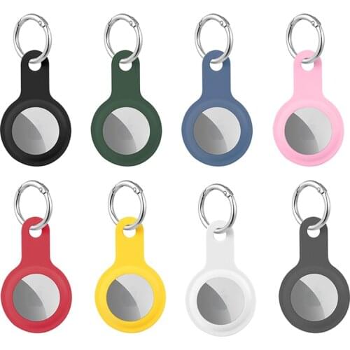 4pcs/lot 2021 For Apple Airtag Case Silicone Protective Sleeve Cover Keychain Airtags-tracker Anti-lost For airtag air tag Case