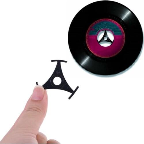 5 pcs Black Durable 7 Inch Vinyl Record Adapter Converter For 45RPM Turntable Phonograph Accessories