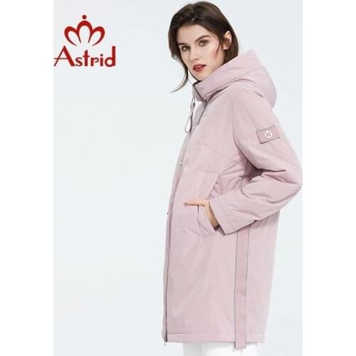 Astrid 2020 Spring new arrival women jacket outerwear high quality plus size mid-length style with zipper women fashion AM-8608