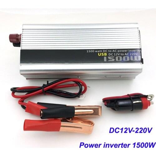 Car Inverter 1500W DC 12 V to AC 220 V Power Inverter Charger Transformer Vehicle Power Inverter Power Switch DC to AC 50Hz