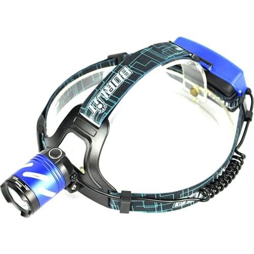 BORUiT XP-G2 Zoomable SOS Alarm LED Head Flashlight Torch Waterproof Head Lantern Lamp Camping Headlamp