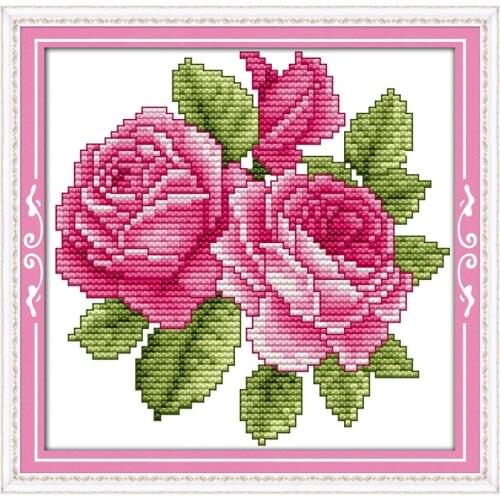 The flower of happiness (4) cross stitch kit 14ct 18ct count x stitching embroidery DIY handmade needlework plus