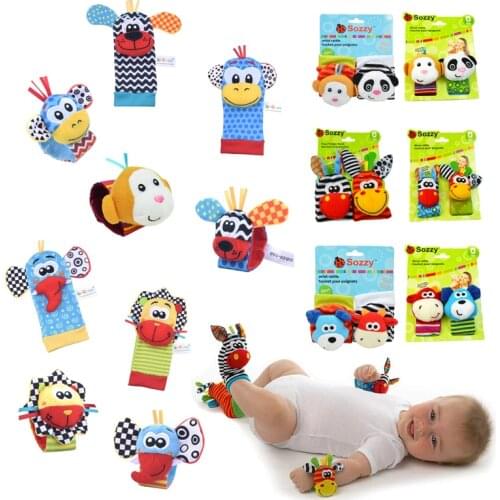 Baby Toys 0 12 Months Stuffed Toys Animal Baby Kids Socks Rattle Toys Wrist Rattle Newborn Toys Sounds Rattle Toys for Babies