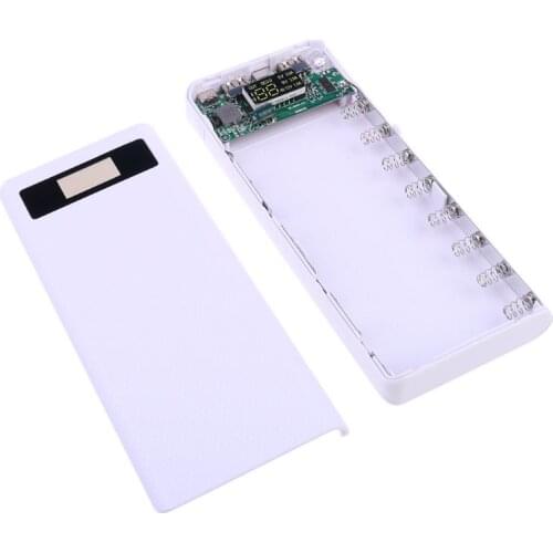 Dual USB QC 3.0 8x 18650 Battery DIY Power Bank Box Charger for iphone Cell Phone Tablet