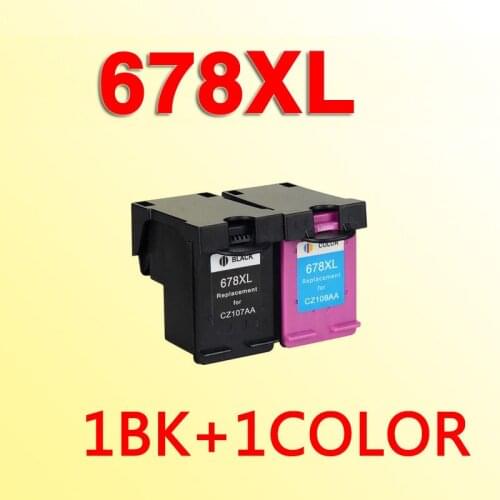 2pcs ink cartridge For hp678 compatible for 678 for Deskjet 2515 3515 1018 printer
