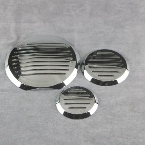 Motorcycle Engine Cover Case Tank Side Cover Insert Set For HONDA VTX1300 VTX1800 2002 03 04 05 06 07 2008 ABS Plastic Chrome