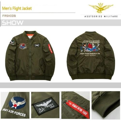 Aviator Mens Jacket Trend Young Couple Long Coat Casual Loose Baseball Uniform Mens Street Windbreaker Zipper Jacket